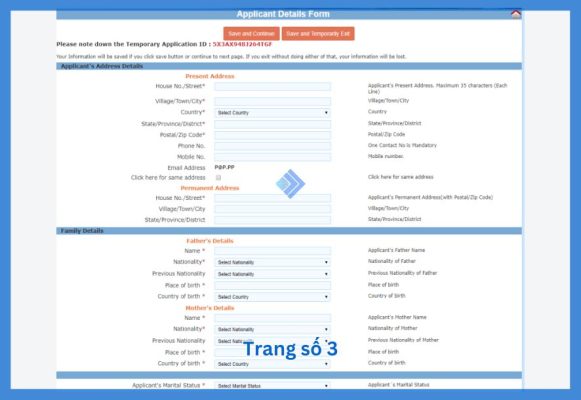 Làm Evisa Ấn Độ online - Trang 3